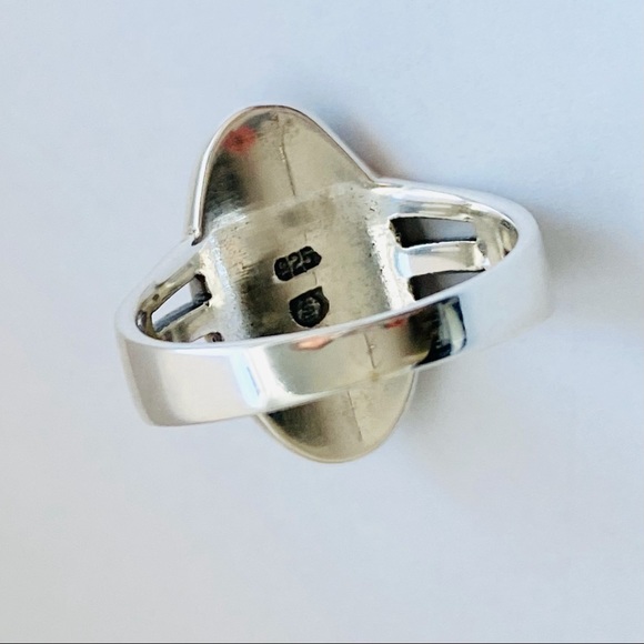 Sterling Silver Oval Genuine Turquoise Ring, Silver Rings, Stone Jewelry - Picture 11 of 12